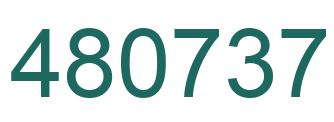 Number 480737 green image