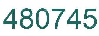 Number 480745 green image
