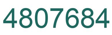 Número 4807684 imagen verde