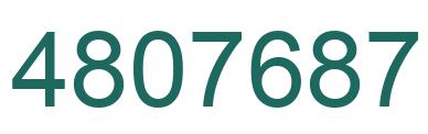 Number 4807687 green image