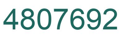 Number 4807692 green image
