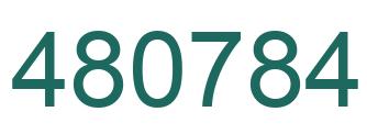 Number 480784 green image