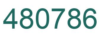Number 480786 green image