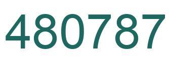 Number 480787 green image