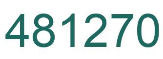 Número 481270 imagen verde