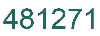 Number 481271 green image