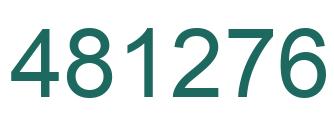 Número 481276 imagen verde