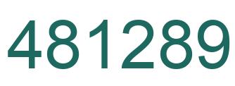Number 481289 green image