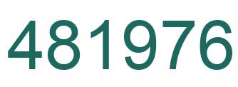 Number 481976 green image