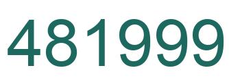 Número 481999 imagen verde