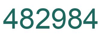 Number 482984 green image