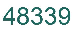 Number 48339 green image
