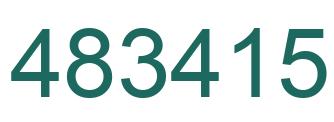 Number 483415 green image