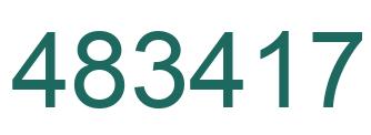 Number 483417 green image