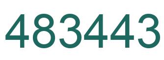 Number 483443 green image