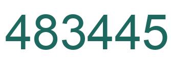 Number 483445 green image