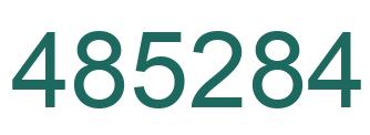 Number 485284 green image