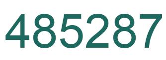 Number 485287 green image