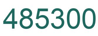 Number 485300 green image