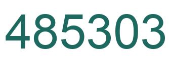 Number 485303 green image