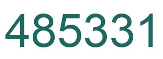 Number 485331 green image
