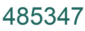 Number 485347 green image