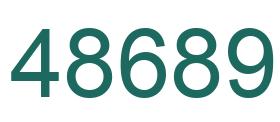 Número 48689 imagen verde