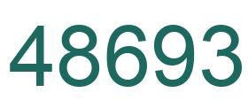 Number 48693 green image