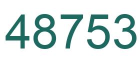 Number 48753 green image