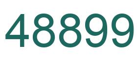 Number 48899 green image