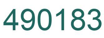 Number 490183 green image