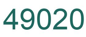 Number 49020 green image
