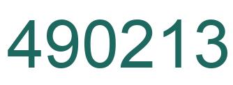Number 490213 green image