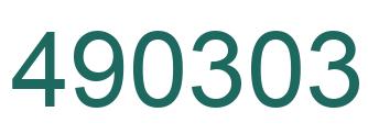Number 490303 green image