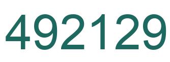 Number 492129 green image