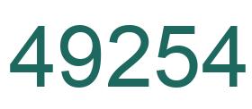 Número 49254 imagen verde