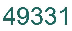 Number 49331 green image