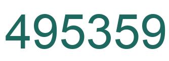Number 495359 green image