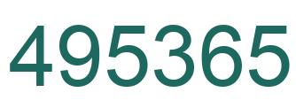 Number 495365 green image