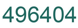 Number 496404 green image