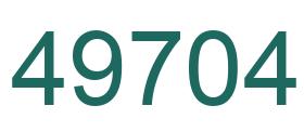 Number 49704 green image