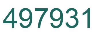 Number 497931 green image