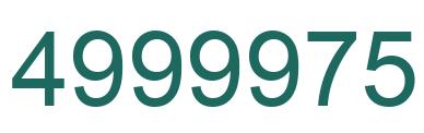 Number 4999975 green image