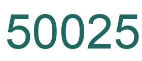 Número 50025 imagen verde