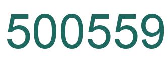 Number 500559 green image