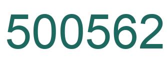 Number 500562 green image