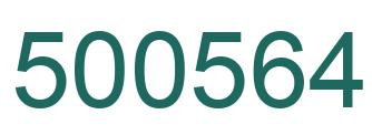 Number 500564 green image