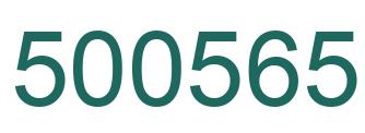 Number 500565 green image