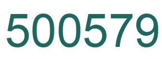 Number 500579 green image