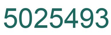 Number 5025493 green image